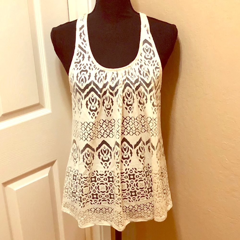 NWT American Rag Cie cutout design/sheer tank Lrg.